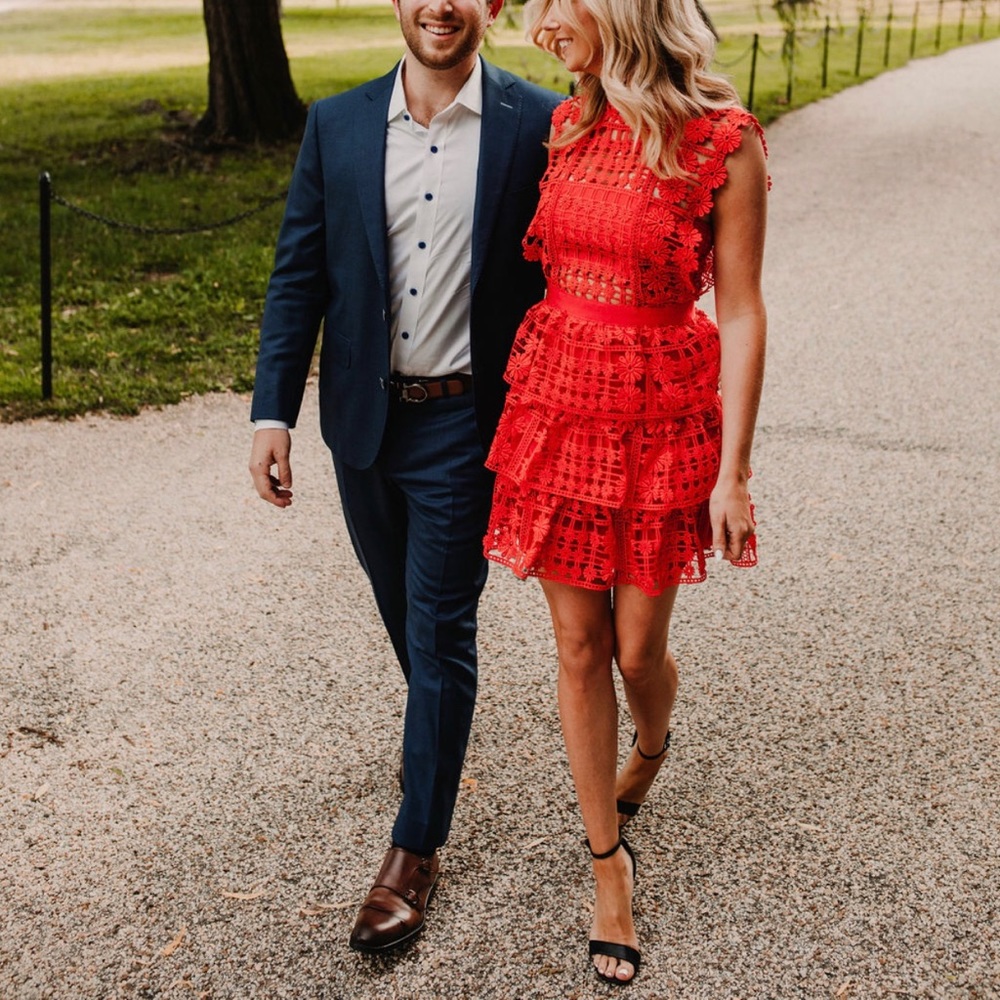 Gorgeous Red Self Portrait Dress worn once!